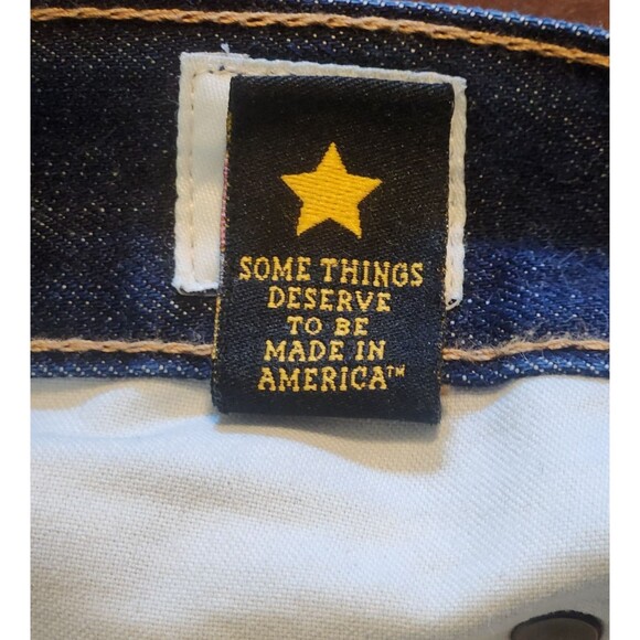 BRAVE STAR SELVEDGE JEANS SLIM STRAIGHT Men's 33 x 30 CONE DENIM Indigo Blue - Picture 12 of 16